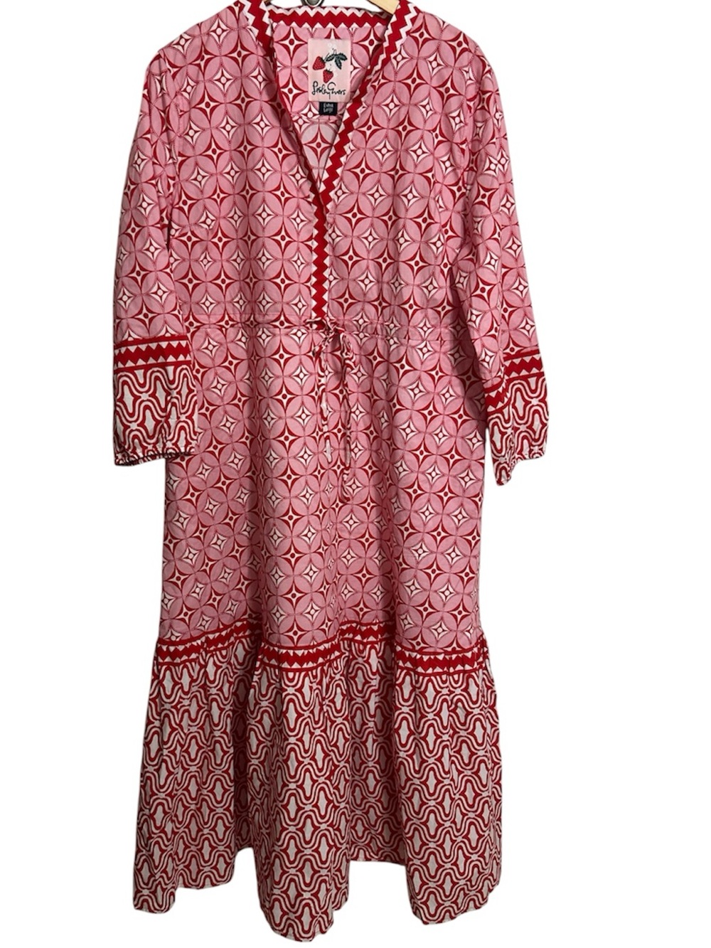 ⭐️Lesley Evers Maxi Dress Red North Star Print⭐️